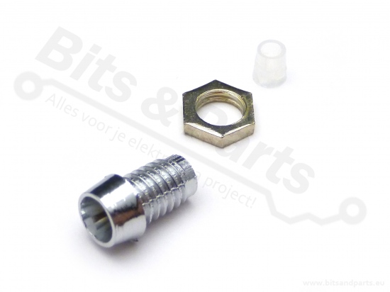 LED fitting/armatuur  3mm metaal chrome